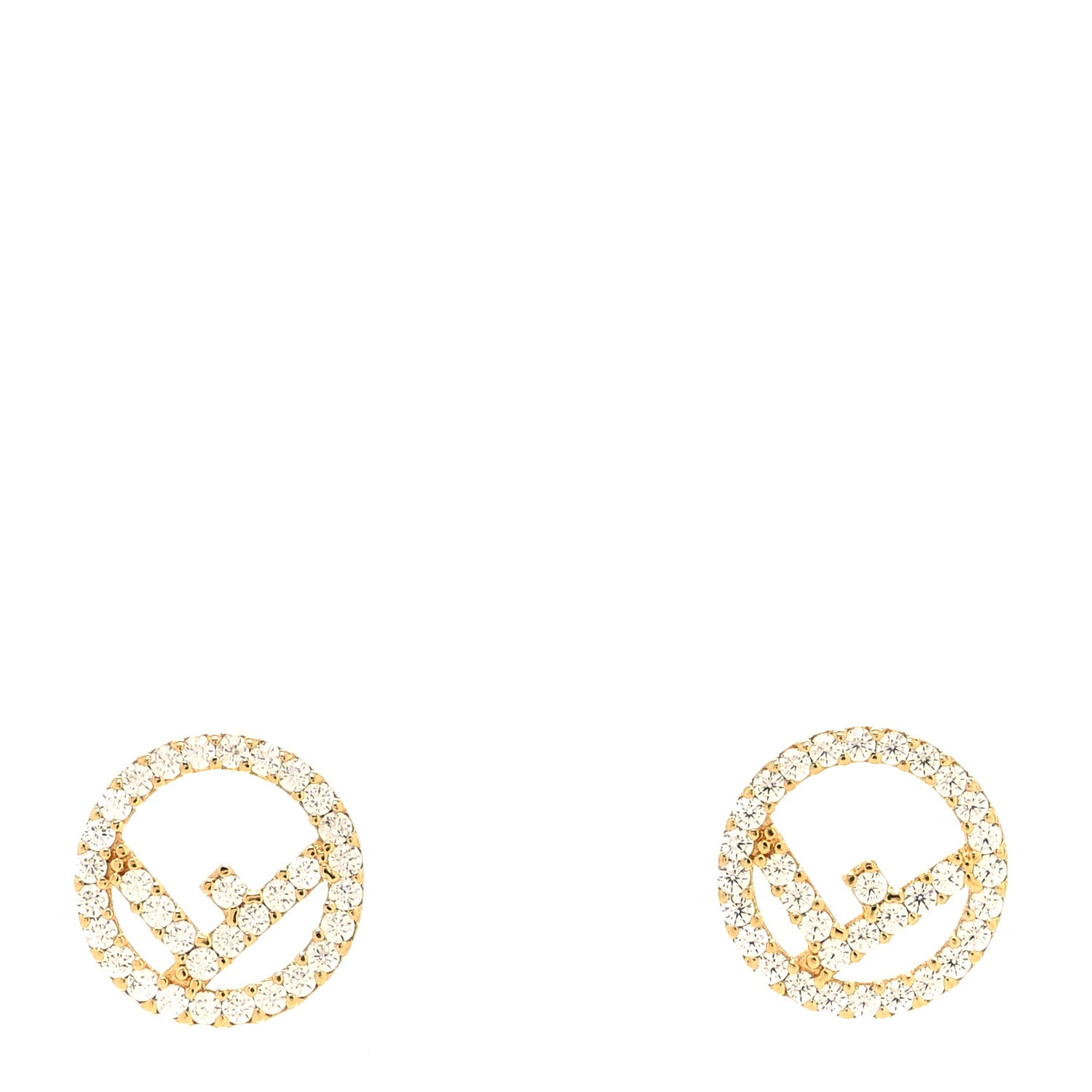 Fendi Metal Crystal F is Fendi Earrings Gold 1 of 4