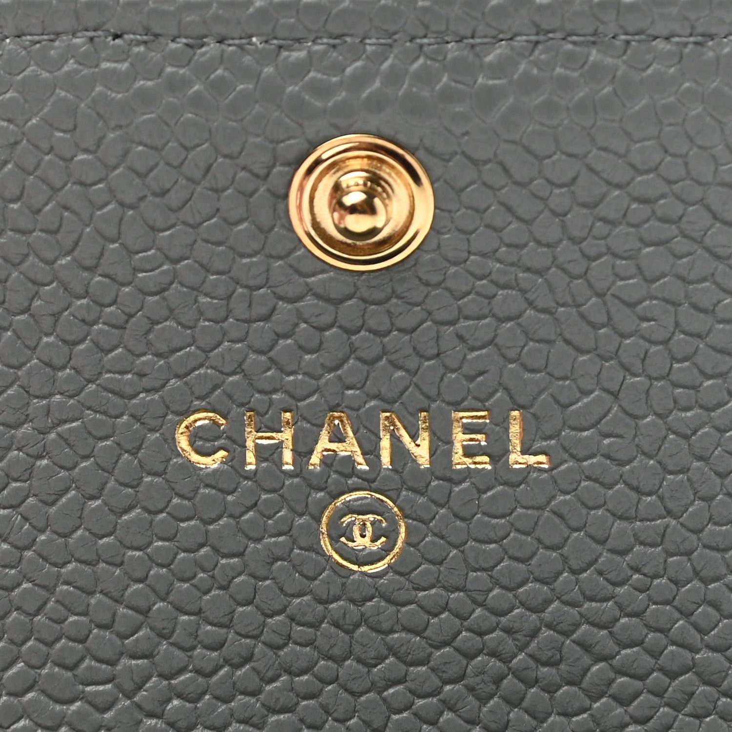 Chanel Caviar Quilted Boy Flap Card Holder Grey 6 of 9