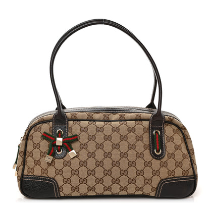 Gucci Monogram Small Princy Satchel Dark Brown 2 of 17