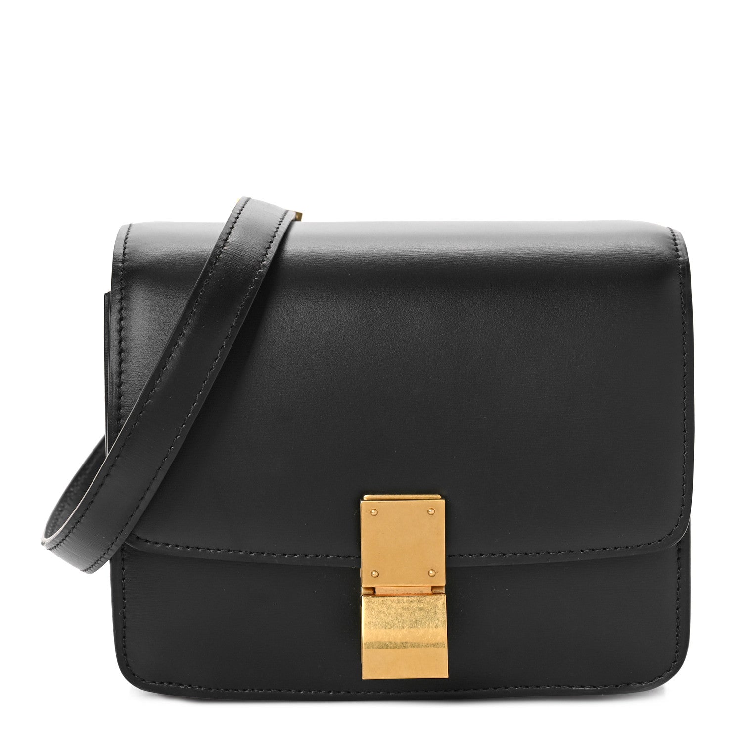 Celine Box Calfskin Small Classic Box Flap Bag Black 1 of 8