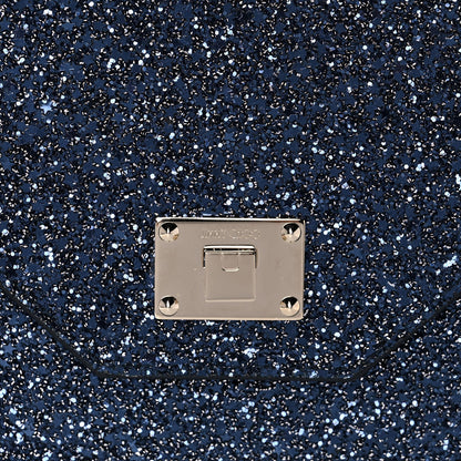 Jimmy Choo Star Coarse Glitter Rosetta Envelope Clutch Navy Mix 8 of 8