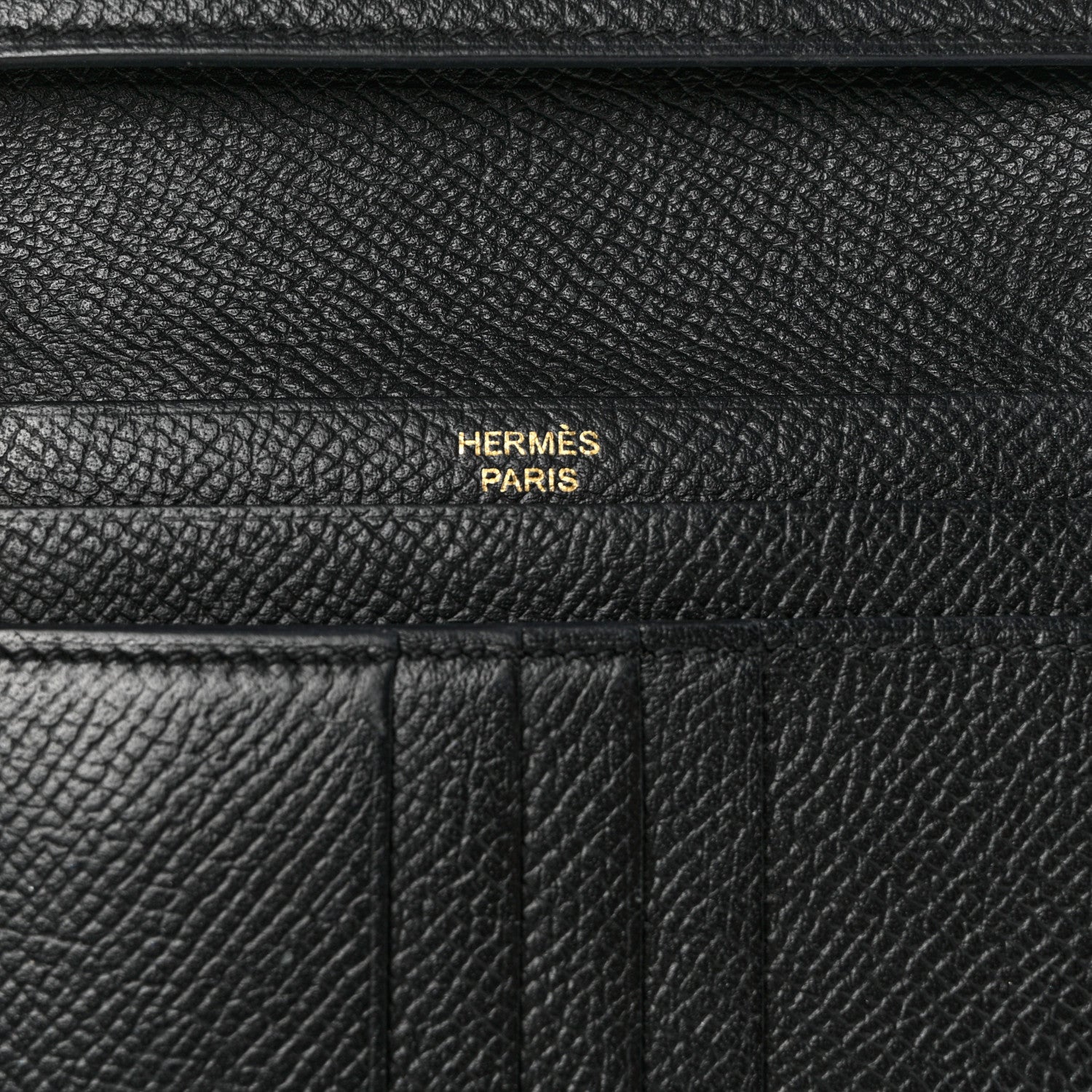 Hermes Epsom Bearn Compact Wallet Black 6 of 8