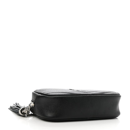 Saint Laurent Grain De Poudre Matelasse Monogram Mini Lou Camera Bag Black 4 of 11