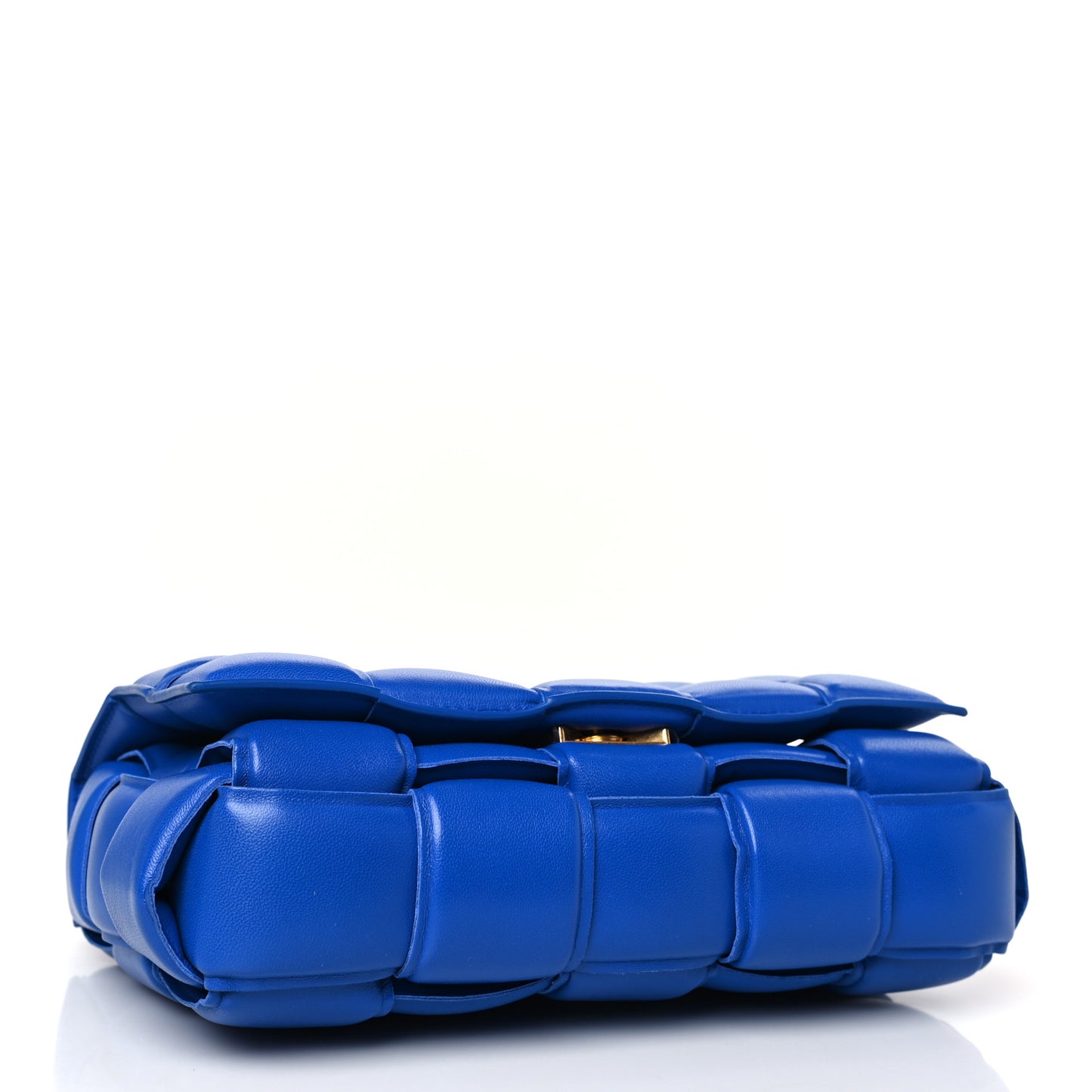 Lambskin Maxi Intreccio Padded Chain Cassette Crossbody Bag Cobalt