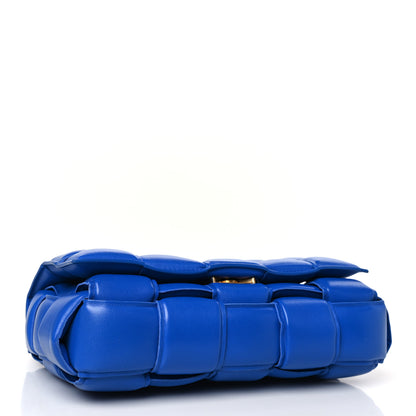 Bottega Veneta Lambskin Maxi Intreccio Padded Chain Cassette Crossbody Bag Cobalt 4 of 9
