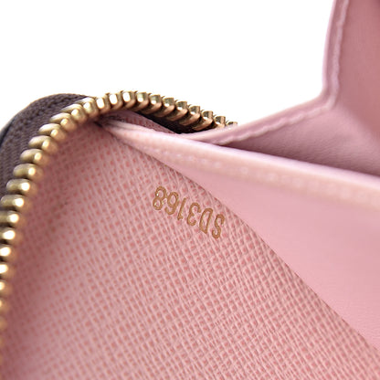 Louis Vuitton Damier Ebene Zippy Wallet Rose Ballerine 7 of 10