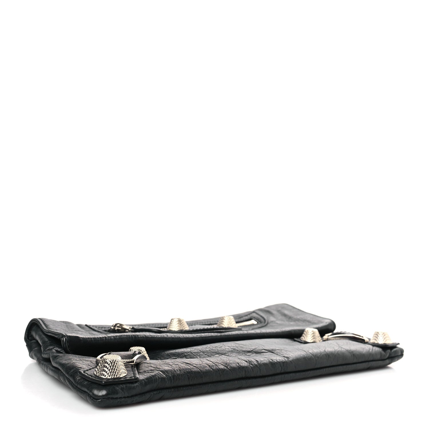 Balenciaga Agneau Giant 21 Silver Hardware Envelope Clutch Black 4 of 8