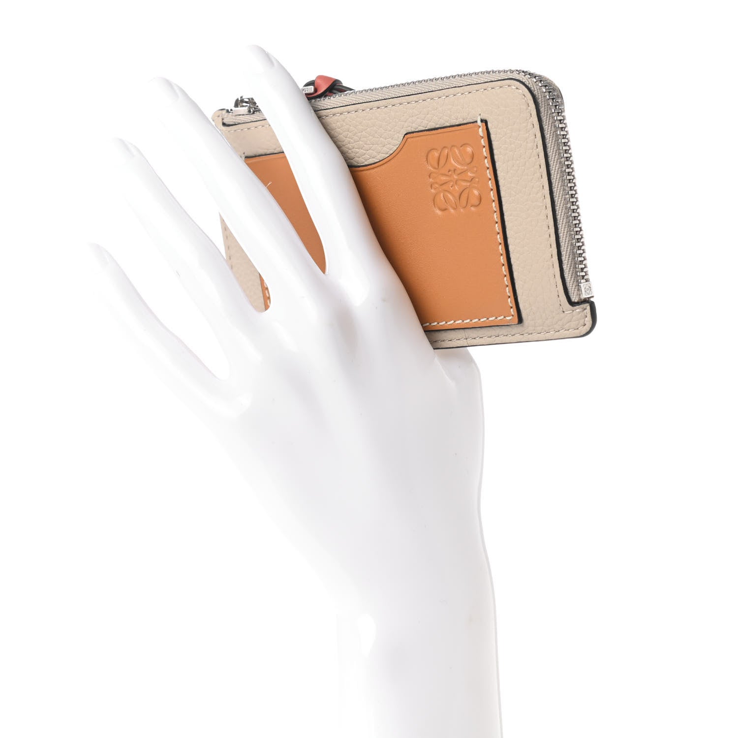 Loewe Soft Grained Calfskin Coin Card Holder Light Oat Honey 2 of 9
