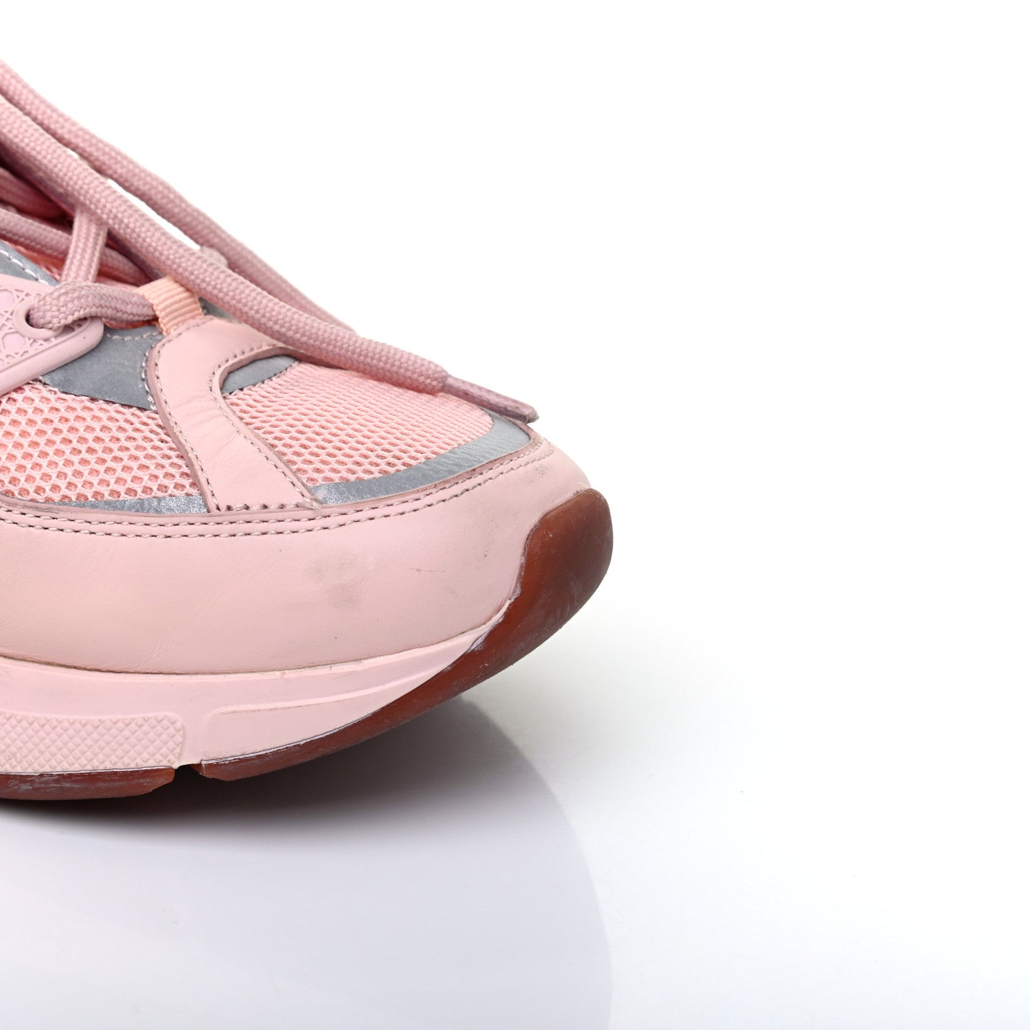 Christian Dior Calfskin Mesh Cannage B24 Low Top Sneakers 38 Pink 20 of 21