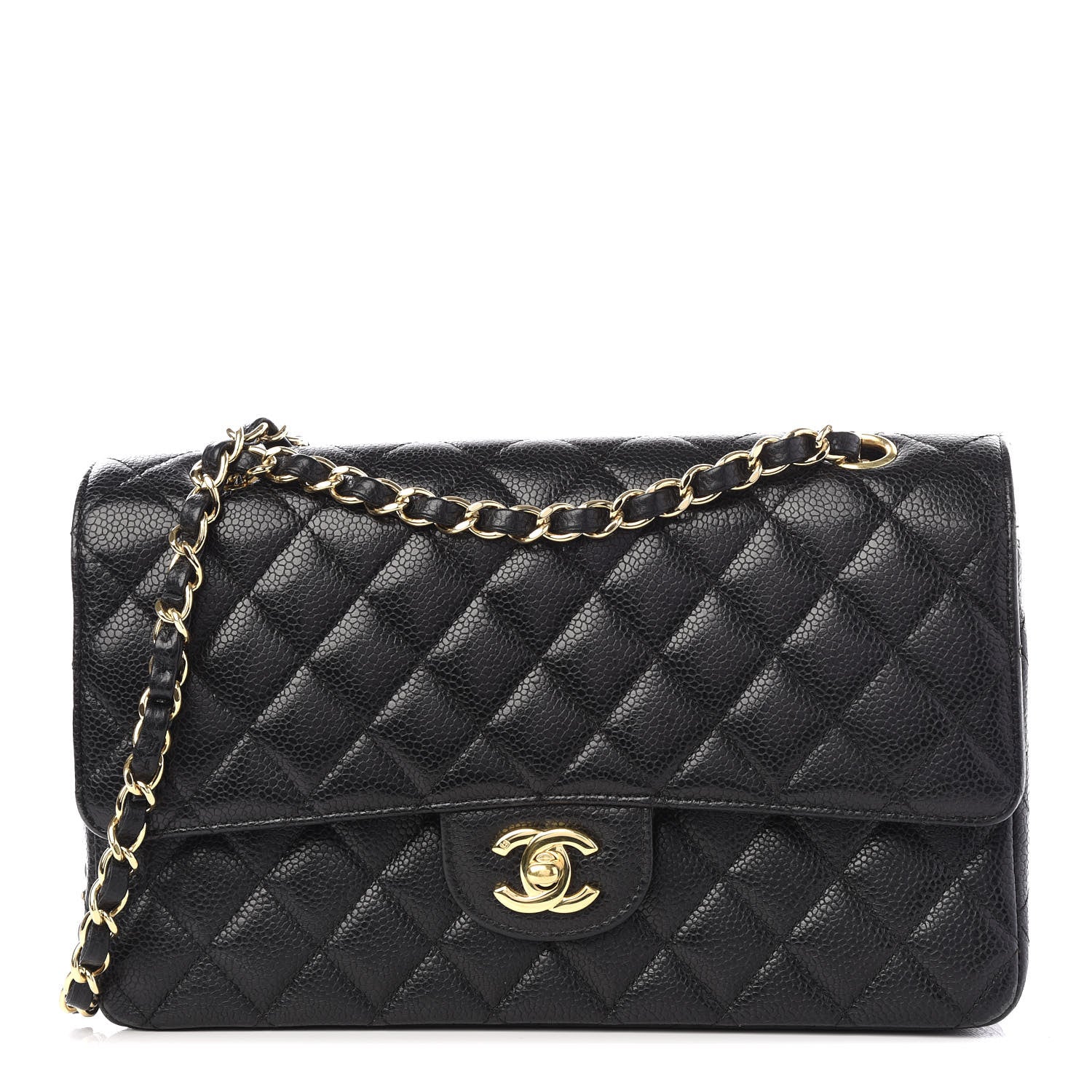 Chanel Caviar Quilted Medium Double Flap Black 1 of 13