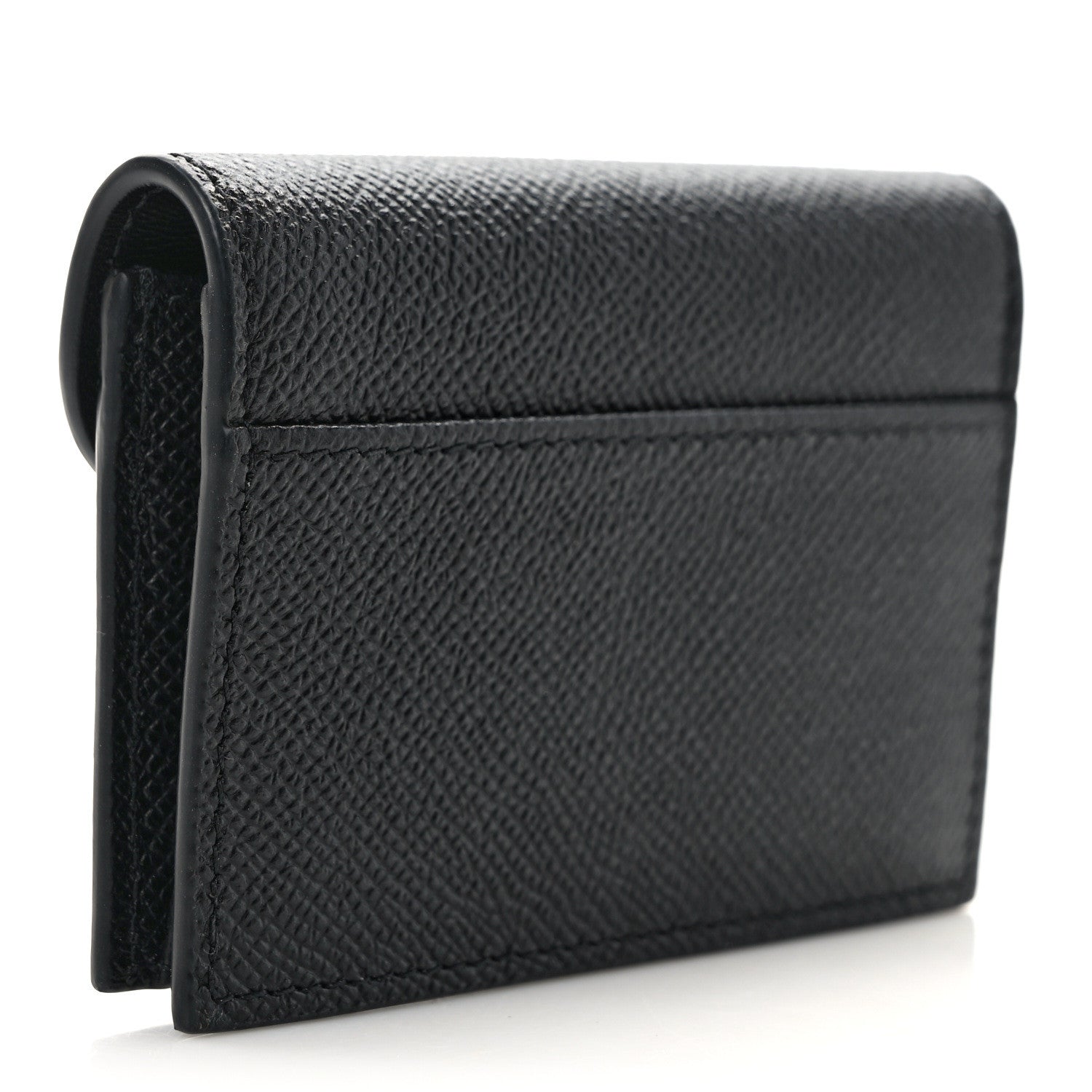 Christian Dior Grained Calfskin Saddle Card Holder Black 3 of 6