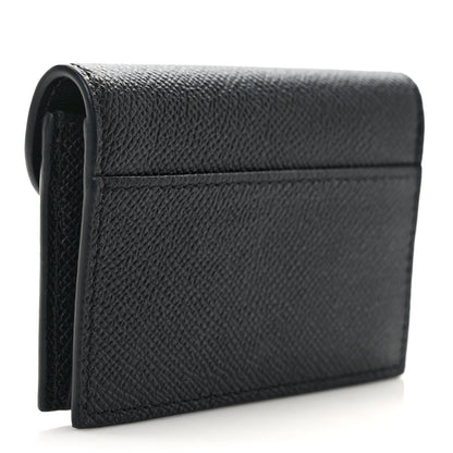 Christian Dior Grained Calfskin Saddle Card Holder Black 3 of 6