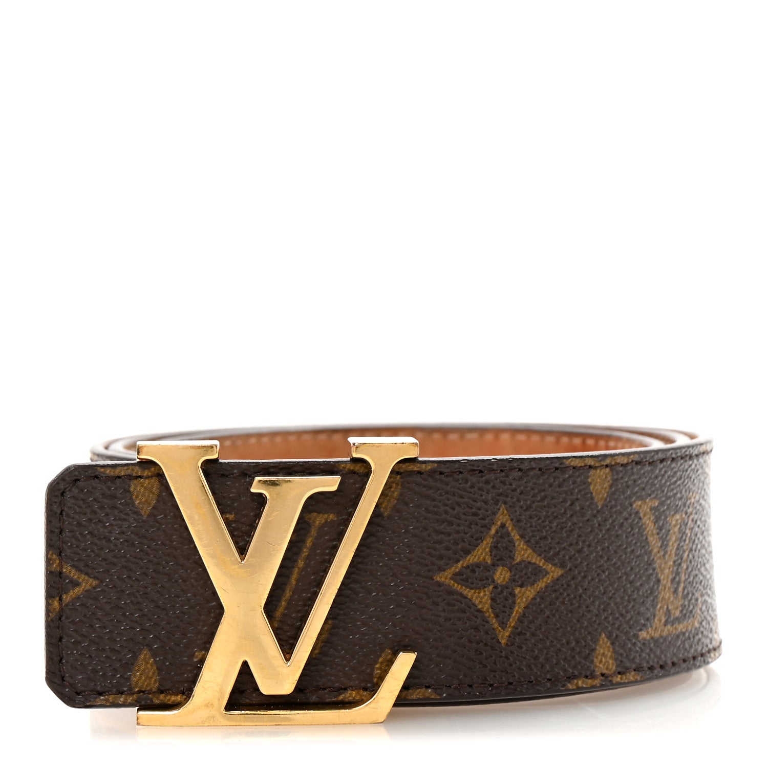 Louis Vuitton Calfskin Monogram 30mm LV Initiales Reversible Belt 80 32 Black 1 of 6