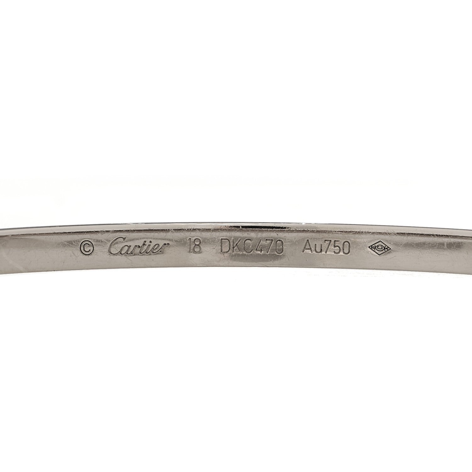 Cartier 18K White Gold Small LOVE Bracelet 18 3 of 7