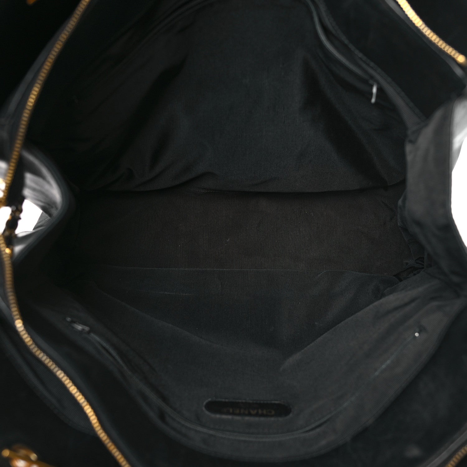 Chanel Calfskin Stitched XL Weekender Black 5 of 11