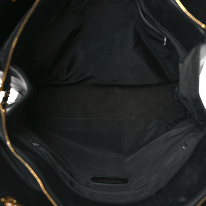Chanel Calfskin Stitched XL Weekender Black 5 of 11