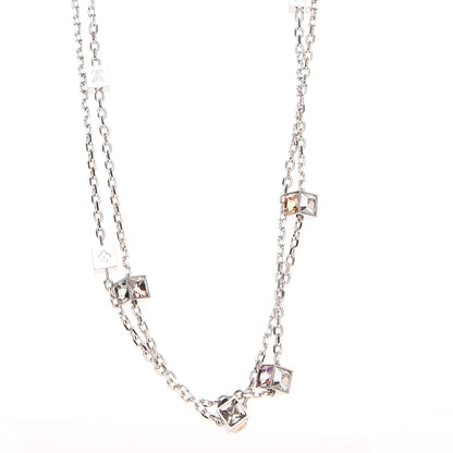 Louis Vuitton Swarovski Gamble Long Necklace Silver 1 of 6