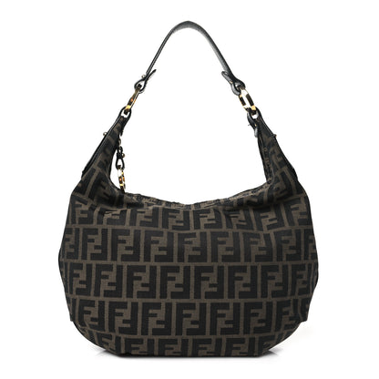 Fendi Zucca Cuoio Lucido Small Chef Hobo Tobacco Moro 1 of 11