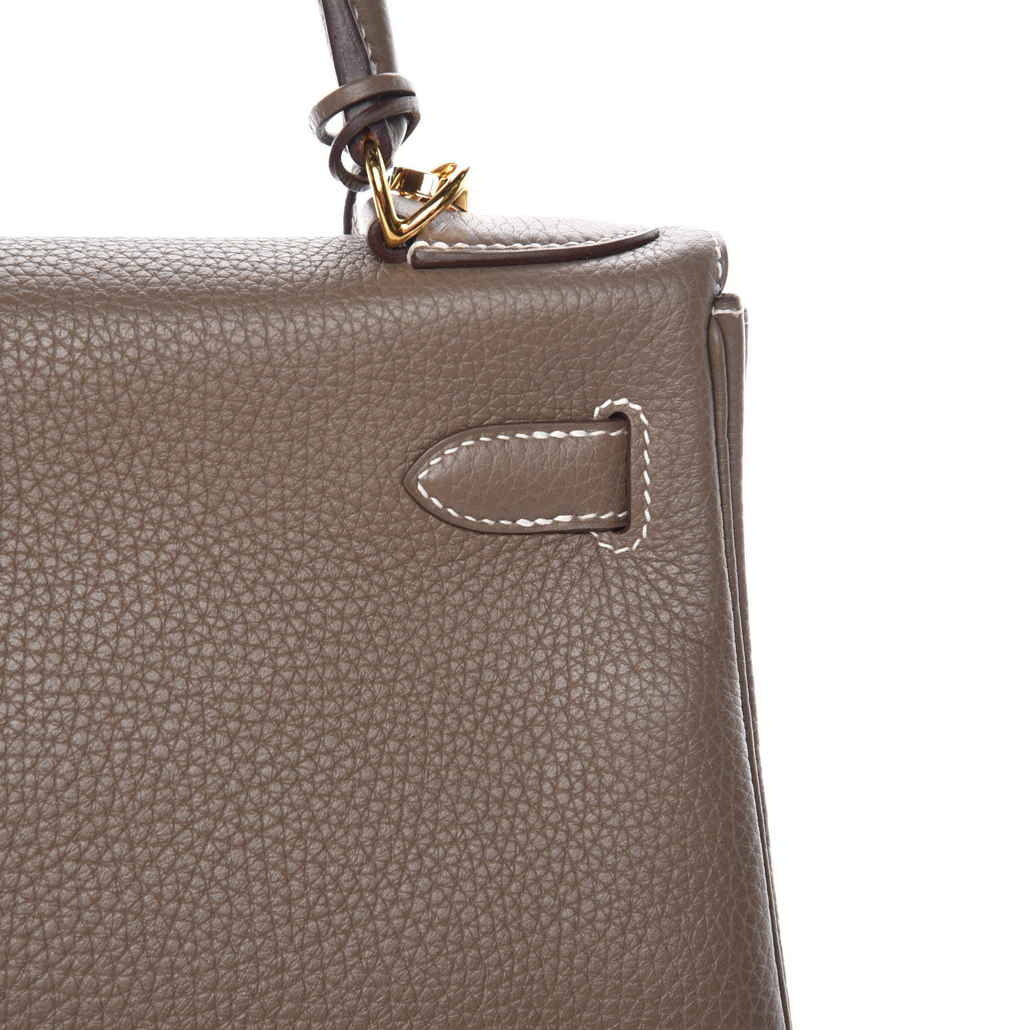 Hermes Taurillon Clemence Kelly Retourne 28 Etoupe 30 of 38
