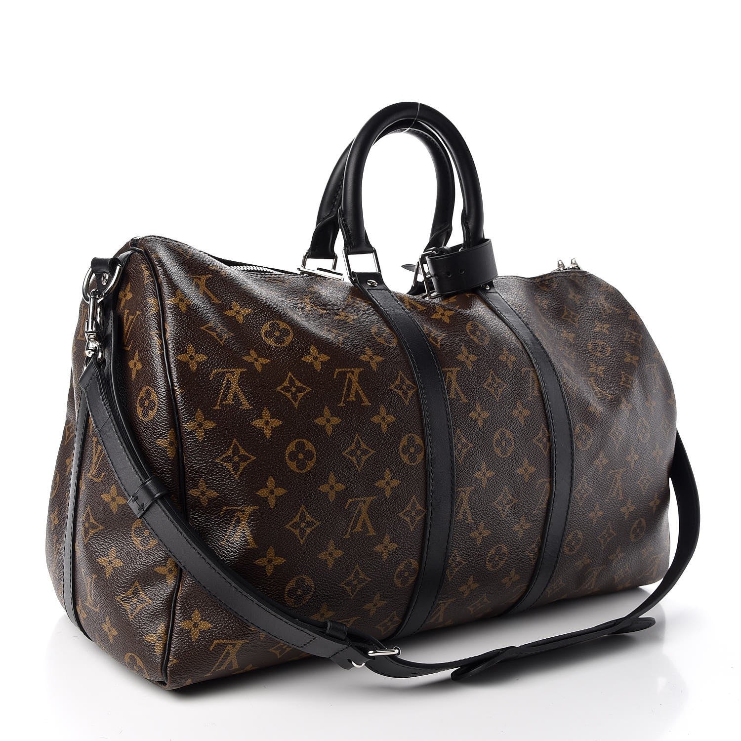 Louis Vuitton Monogram Macassar Keepall Bandouliere 45 4 of 8
