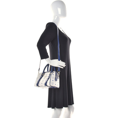 MCM Visetos Boston Satchel Satchel White 2 of 17