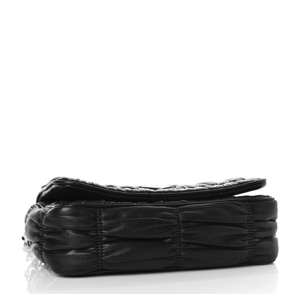 Prada Nappa Gaufre Flap Shoulder Bag Black 4 of 10