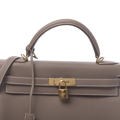 Hermes Togo Kelly Retourne 32 Etoupe 11 of 12
