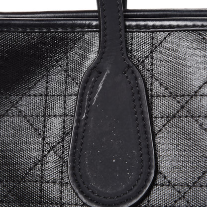 Christian Dior Coated Canvas Cannage Panarea Shopping Tote Black 15 of 18