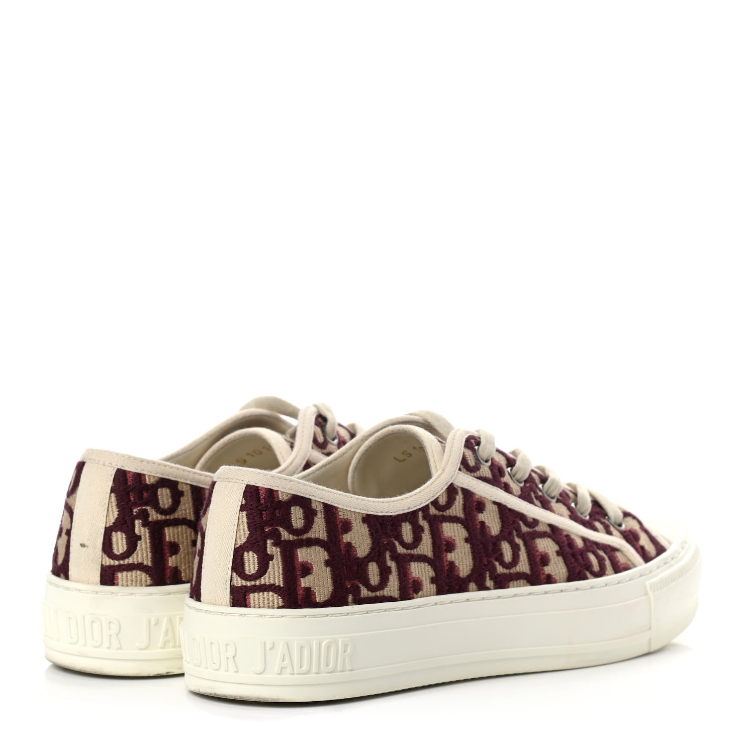 Christian Dior Canvas Oblique Walk'N'Dior Low Top Sneakers 37 Deep Amaranth 4 of 9