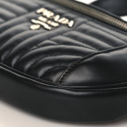 Prada Soft Calfskin Impunture Diagramme Belt Bag Black 8 of 8