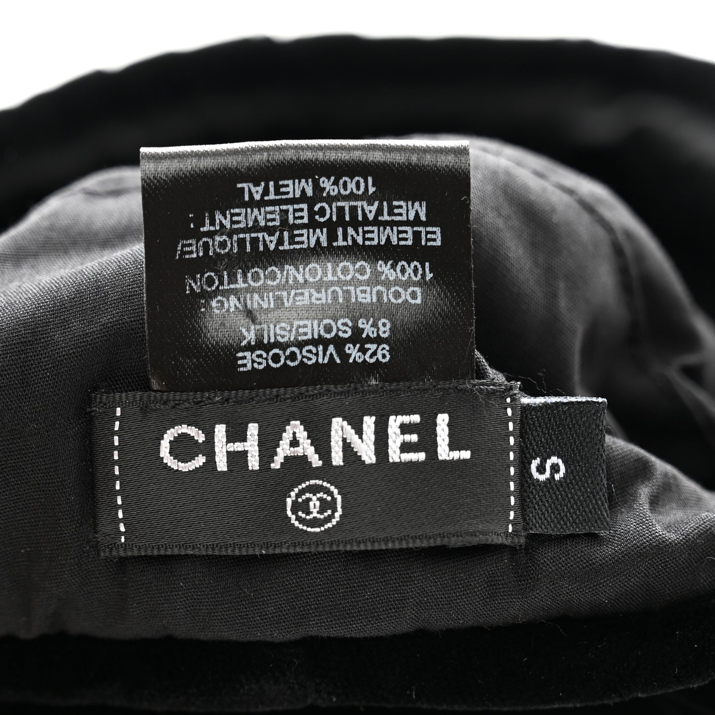 Velvet Beret Hat S Black