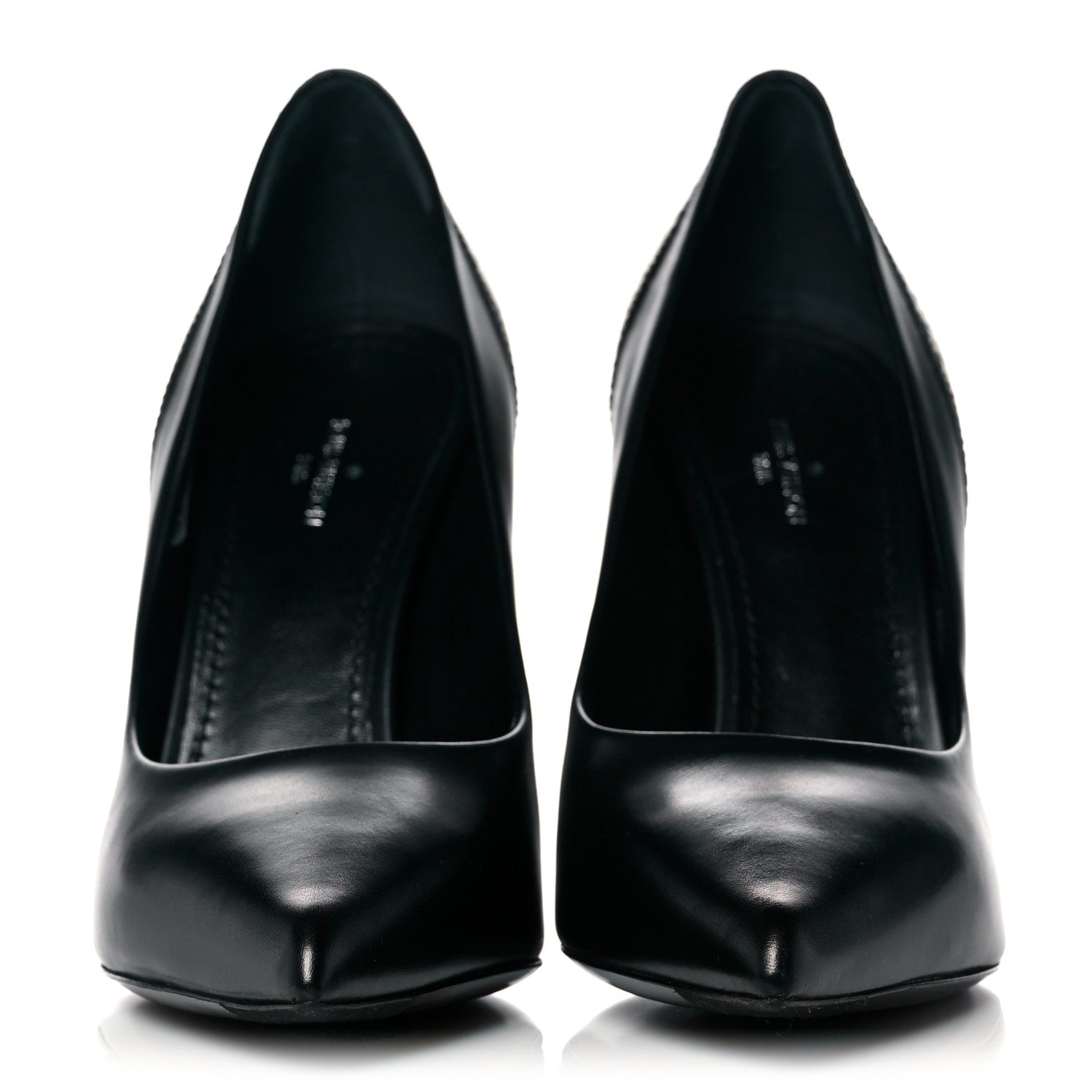 Louis Vuitton Calfskin Snakeskin Embossed Matchmake Pumps 38.5 Black White 2 of 10