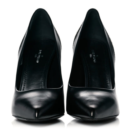 Louis Vuitton Calfskin Snakeskin Embossed Matchmake Pumps 38.5 Black White 2 of 10