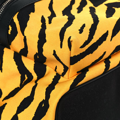 Saint Laurent Canvas Zebra Print City Backpack Yellow Black 8 of 13