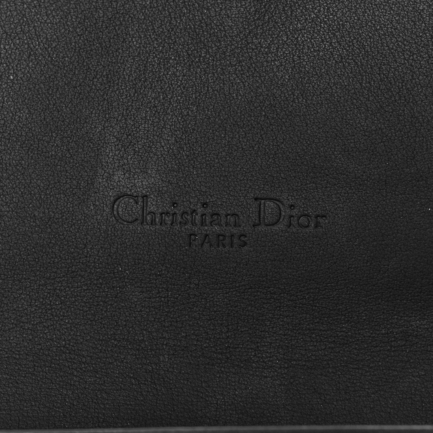 Ultra Matte Calfskin Saddle Chain Wallet Pouch Black