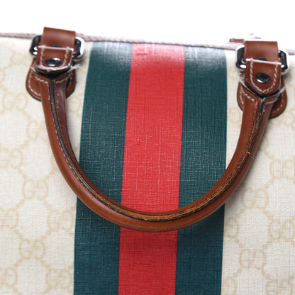 Gucci GG Plus Monogram Web Stripe Large Carry On Duffle Tan 16 of 18