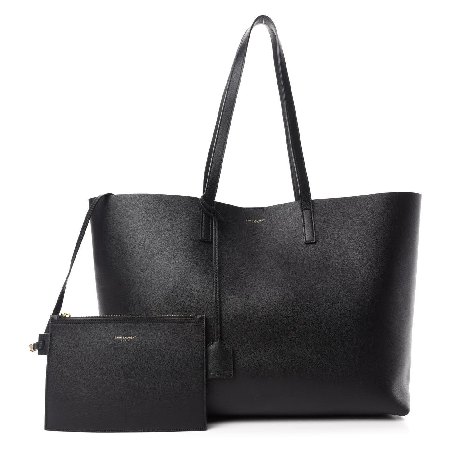 Calfskin Large Shopping Tote Black