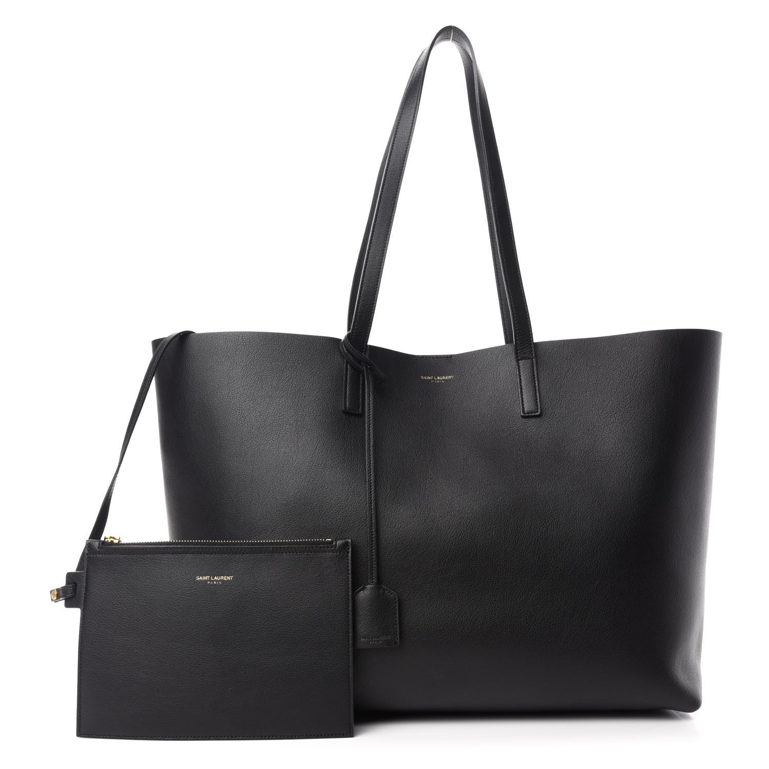 Saint Laurent Calfskin Large Shopping Tote Black 1 of 10