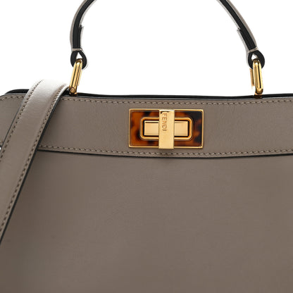 Fendi Vitello Seta Shiny Nappa Plexiglass Bi-Color Small Peekaboo I SEE U Satchel Tartaruga Black 8 of 10