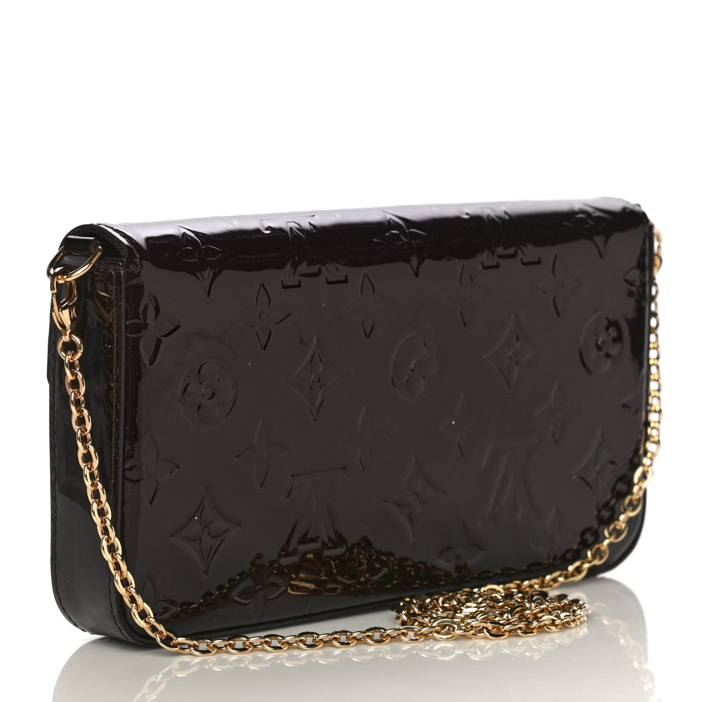 Vernis Pochette Felicie Chain Wallet Amarante
