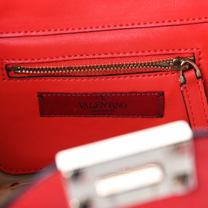 Valentino Garavani Vitello Mini Rockstud Tote Deep Orange 6 of 8