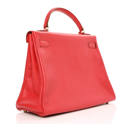Hermes Swift Kelly Retourne 32 Vermillion 3 of 13