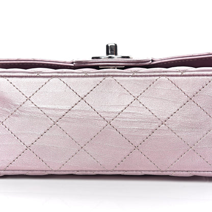 Chanel Metallic Calfskin Quilted Mini Rectangular Flap Pink 10 of 13
