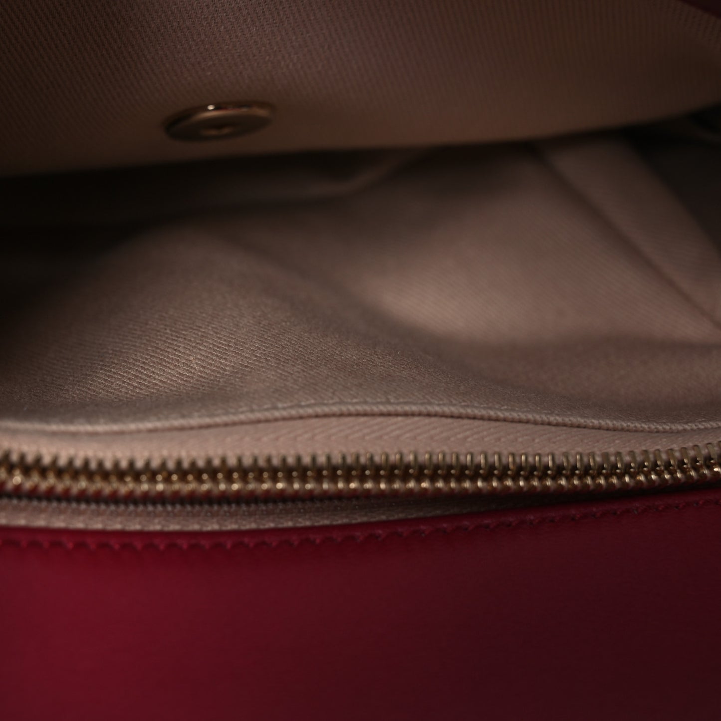 Calfskin Chevron Stitched Small Coco Flap Bag Red
