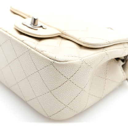Chanel Iridescent Caviar Quilted Mini Square Flap White 10 of 10