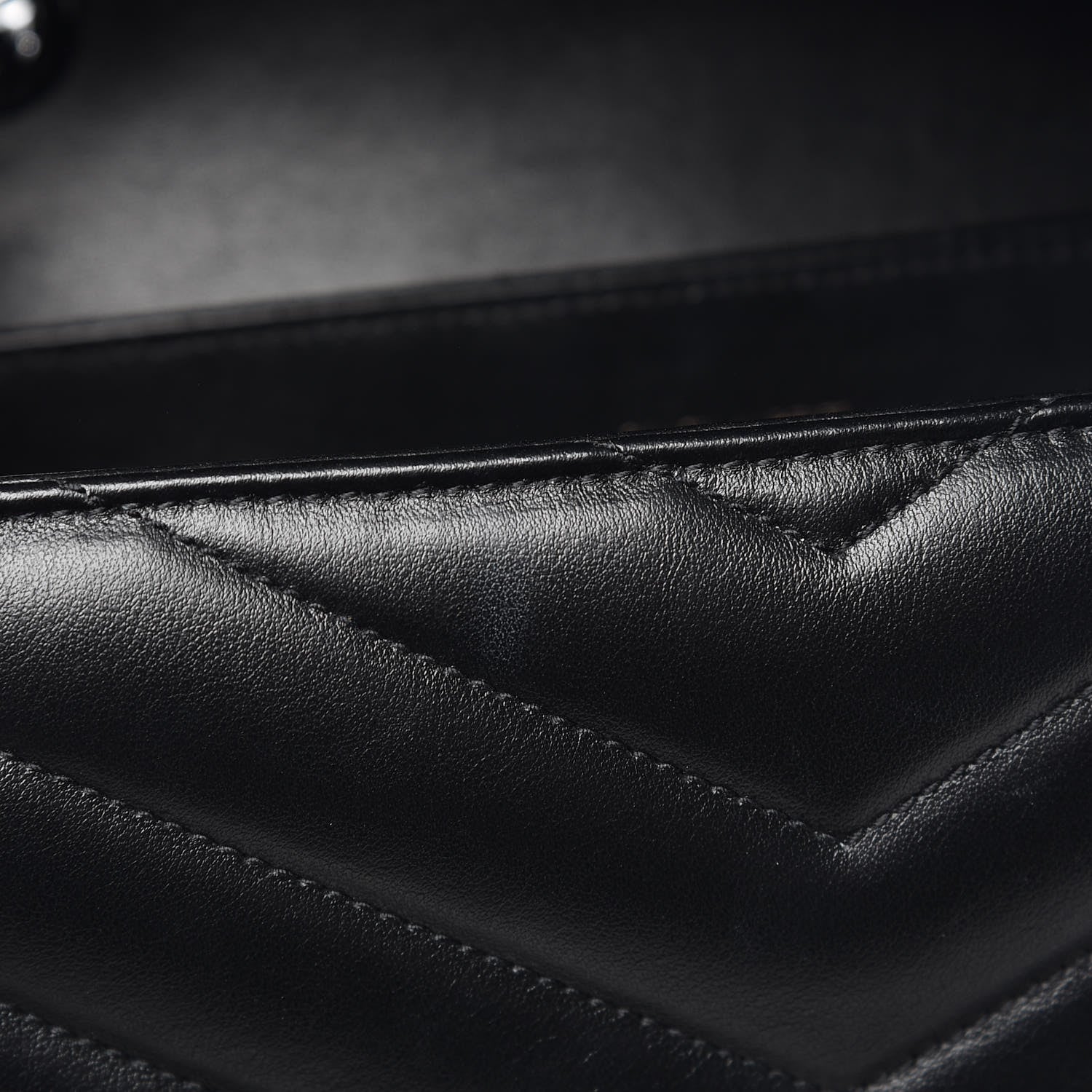 Saint Laurent Calfskin Y Quilted Monogram Medium Loulou Chain Satchel Black 11 of 11