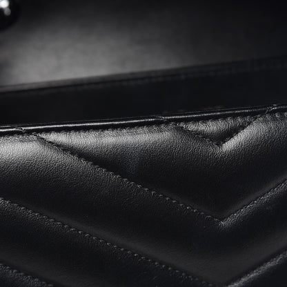Saint Laurent Calfskin Y Quilted Monogram Medium Loulou Chain Satchel Black 11 of 11