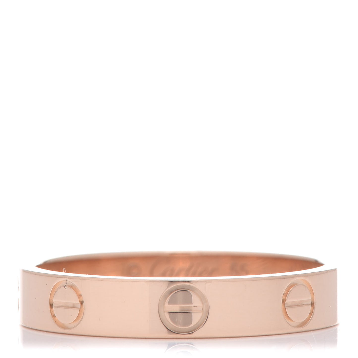 18K Pink Gold 3.5mm LOVE Wedding Band Ring 55 7.25