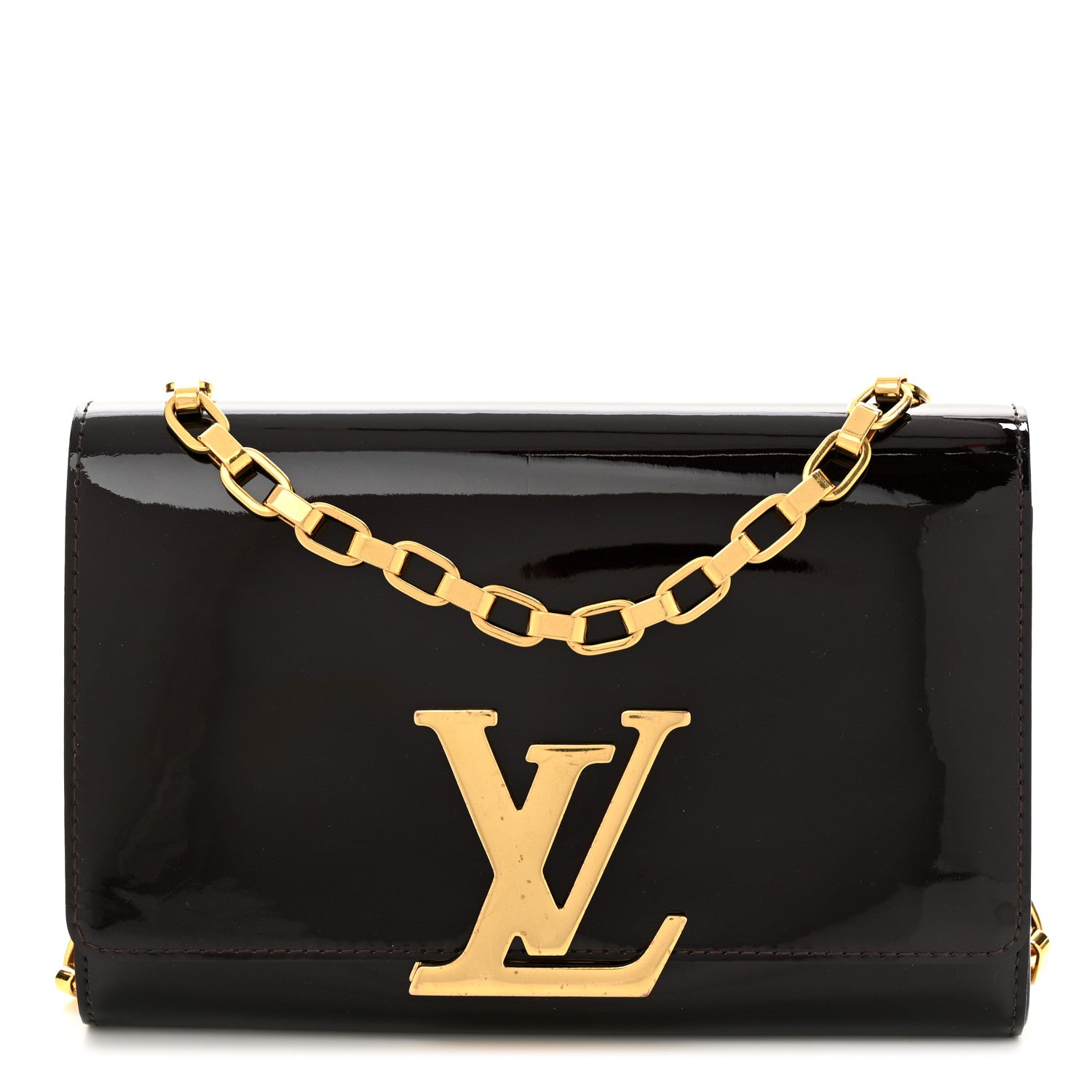 Louis Vuitton Patent Chain Louise GM Amarante 1 of 11
