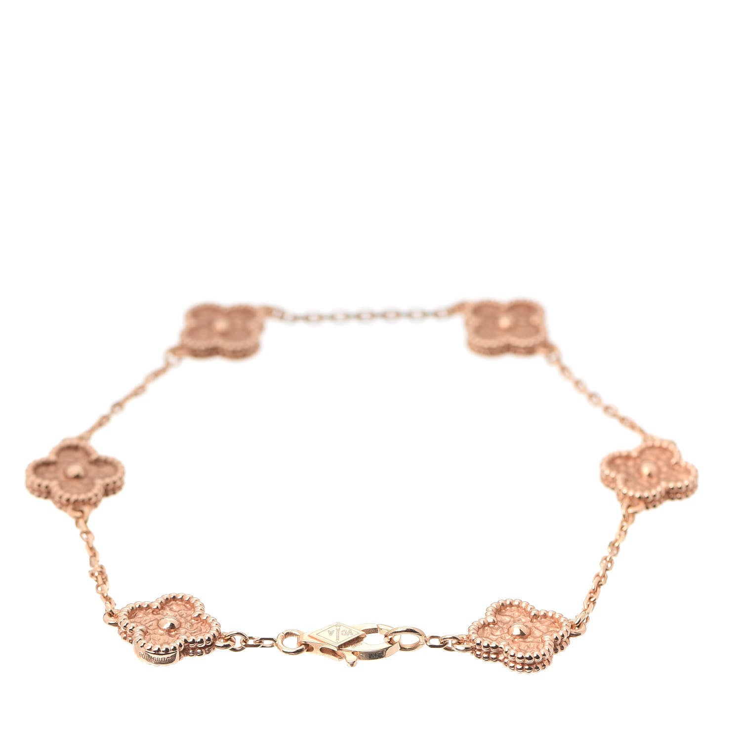 Van Cleef & Arpels 18K Rose Gold 6 Motifs Sweet Alhambra Bracelet 3 of 8